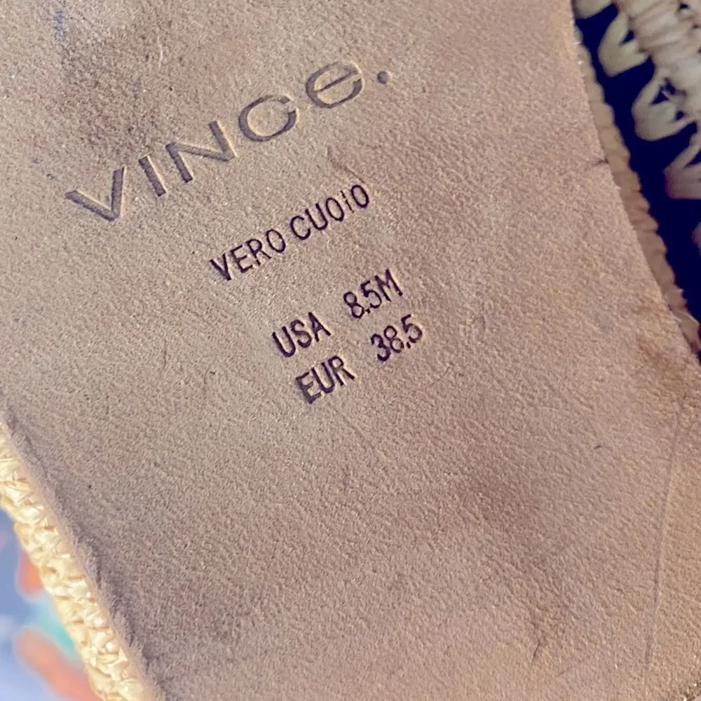 Vince Coastal Premium Suede Espadrille Slip-Ons Sz 8.5‎